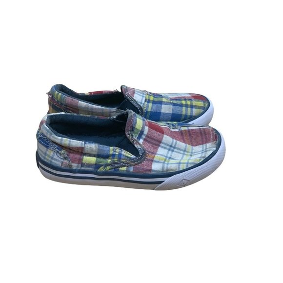 Sperry Kids' Striper Ii Slip on Sneaker, Madras,  Size Little Kids 9M - Picture 3 of 11
